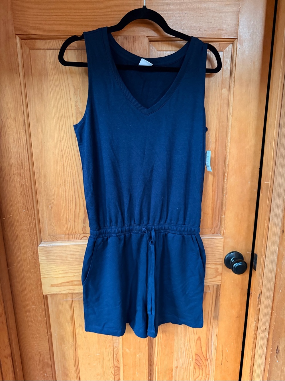 Amazon Essentials Navy Blue Sleeveless V-Neck Romper